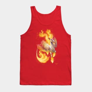 Winged Fire Unicorn Tank Top